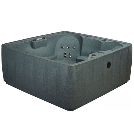Aquarest Spas AR-600 Elite 6 Person - 29 Jet Square Plug and Play Hot Tub with Ozonator - LED waterfall - Graystone