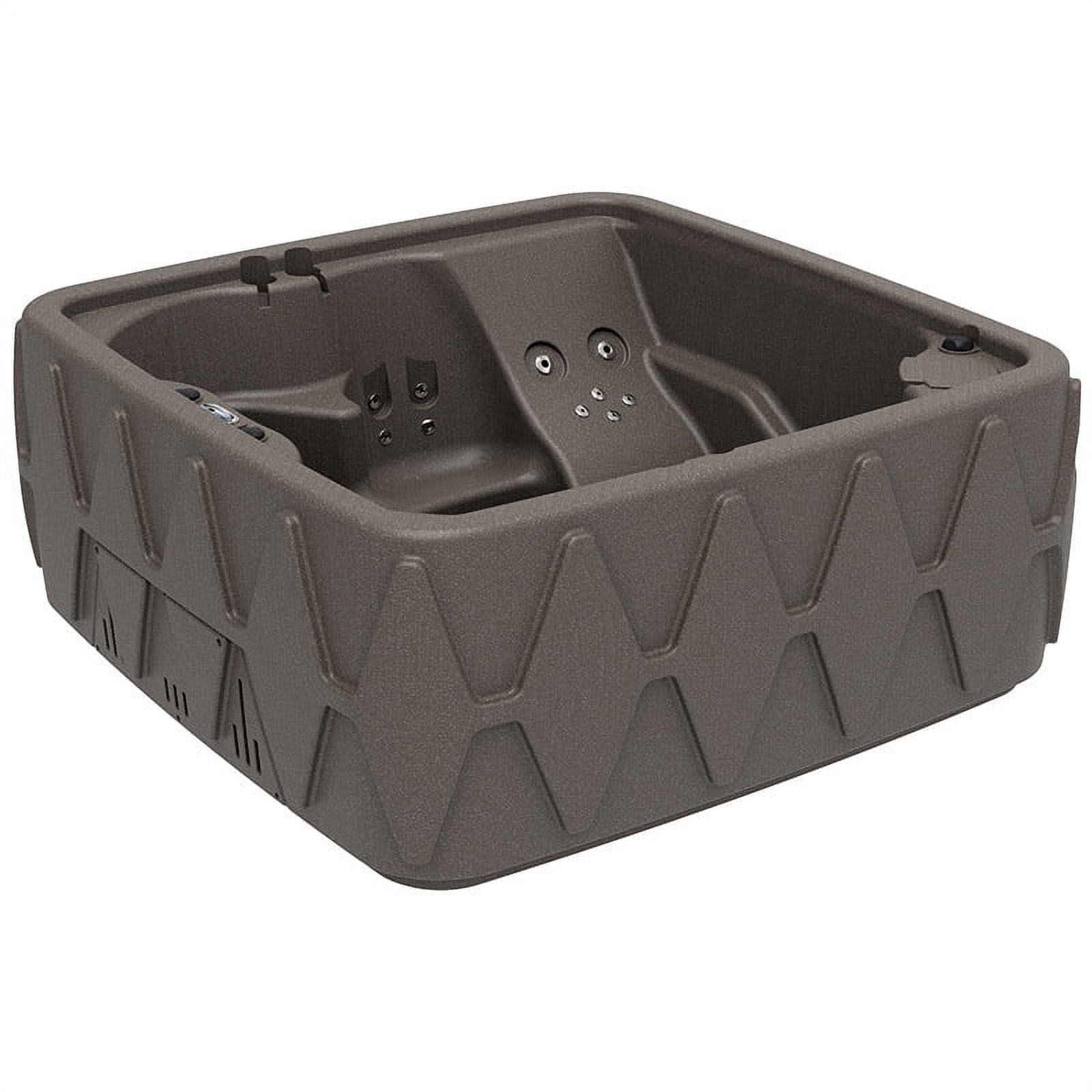 Keystone Gray 5-Person 29-Jet Square Hot Tub with Ozonator