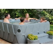 Aquarest Spas Powered By Jacuzzi® AR-500 Premium 5-Person 29-Jet Plug And Play with Ozonator - LED waterfall -2hp pump - Graystone