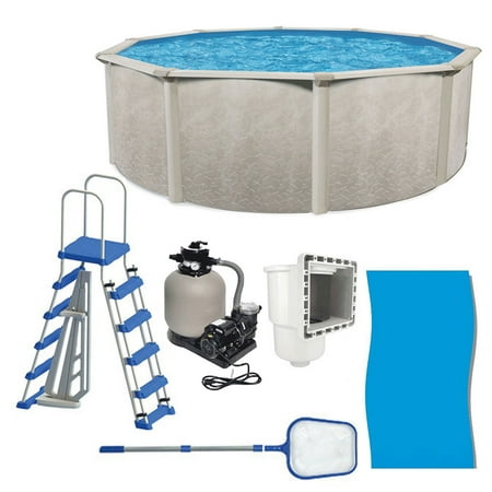 Aquarian - Phoenix 21' x 52" Steel Frame Above Ground Swimming Pool Kit with Pump