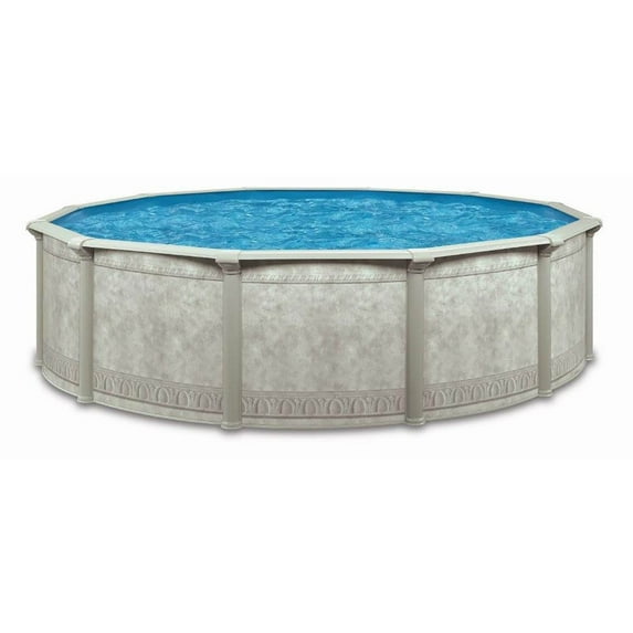 Aquarian Khaki Venetian 18' x 52" Steel Frame DIY Family Above Ground Pool
