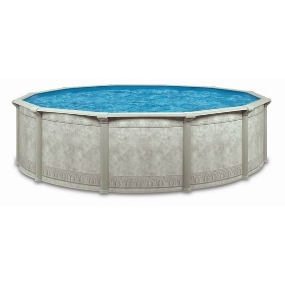 Aquarian Khaki Venetian 24' x 52" Steel Frame DIY Family Above Ground Pool