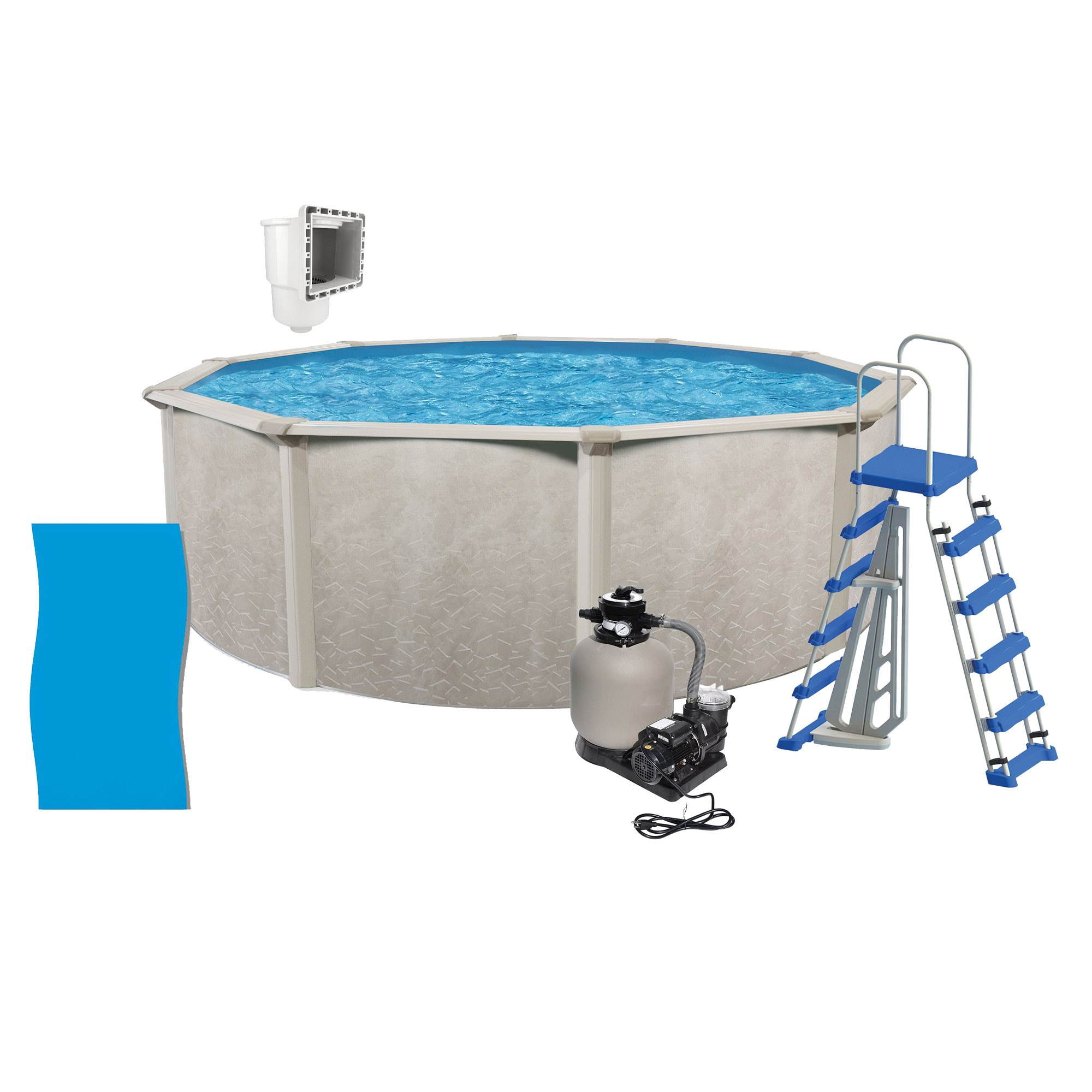 Phoenix 21ft Round Above Ground Pool with Pump and Ladder