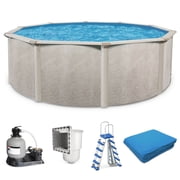 Aquarian Phoenix 24x52" Above Ground Round Pool Kit with Pump & Accessories, Steel Frame