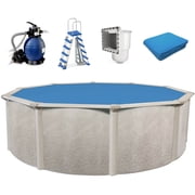 Aquarian Phoenix Steel Outdoor Above Ground Swimming Pool Kit, Gray