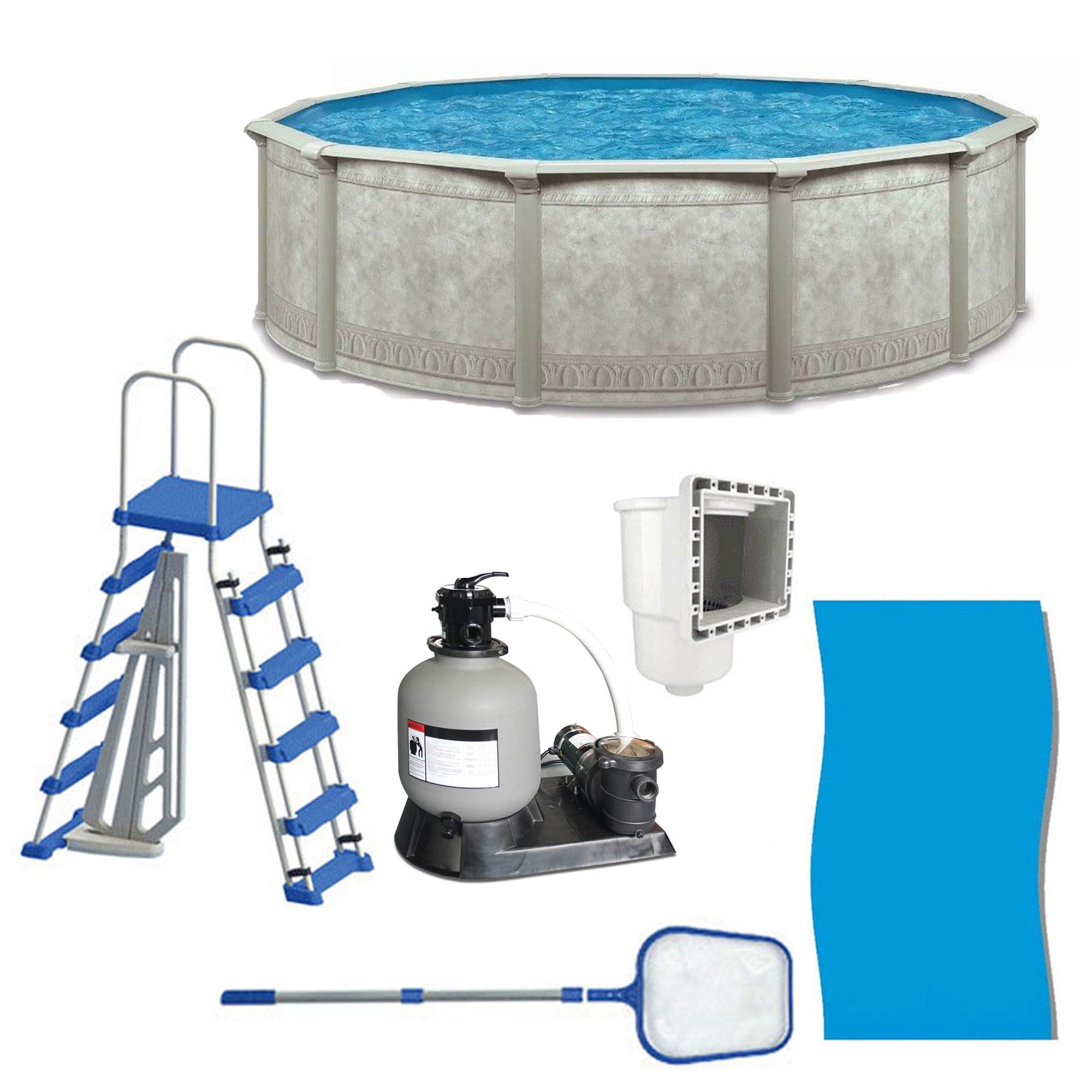Aquarian Venetian 24' Steel Wall Frame Above Ground Pool Kit