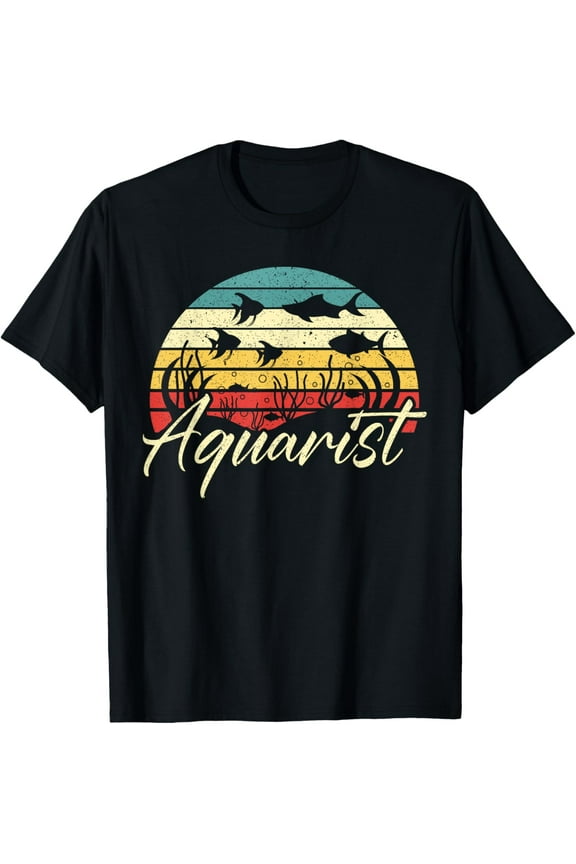 Aquarist Fish Collector Aquarium Junkie Fish Lover T-Shirt men and women can wear, black, white, gifts