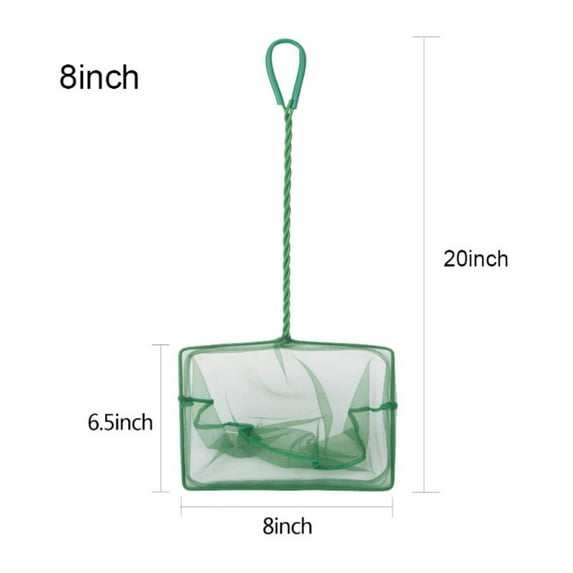 Aquarium Accessories Fish Net Fishingnets with Plastic Handle for Fish Tank, 10 inch