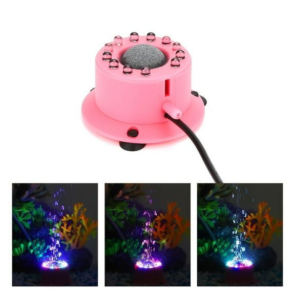 Aquarium Air Bubble LED Light Aquarium Kit Fish Tank Air Bubbler Decoration Auto Changing (Pump not Included)