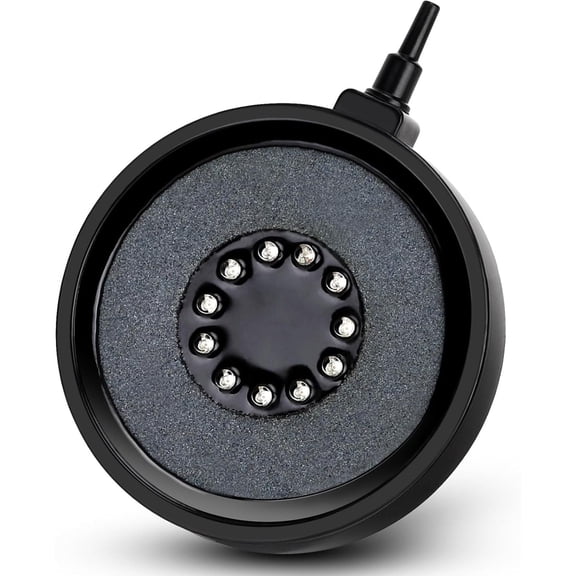 Aquarium Air Bubble Light LED Fish Tank Bubbler Stone Disk, 11 Lamp Beads 16 Colors 4 Modes