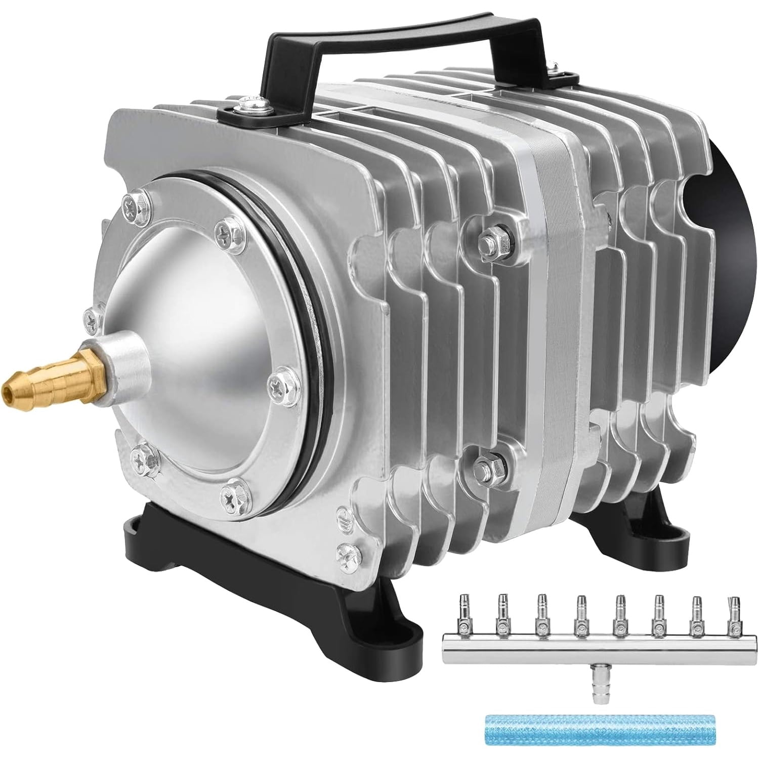 Aquarium Air Pump Commercial Air Pump with Aluminum Housing, 600/1000/1200/1750GPH Fish Tank Bubbler Pond Aerator for Aquariums, Ponds, Hydroponics