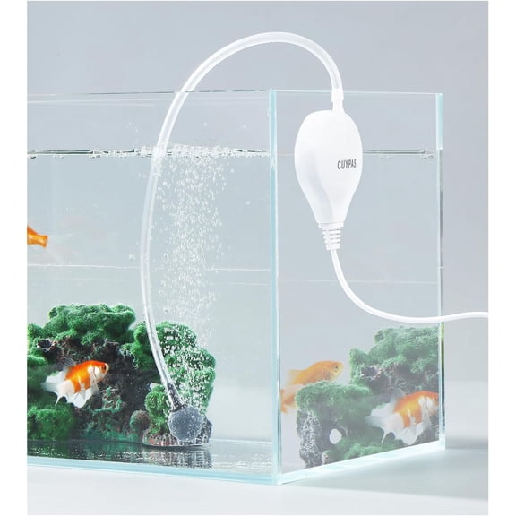 Aquarium Air Pump Mini Fish air Pump Super Quiet Fish Bowl air Pump for Up to 10 Gallon Fish Tank 1.5 Watts 310ml/min