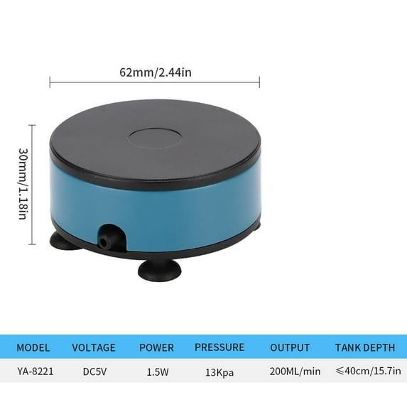 Aquarium Air Pump Small Fish Tank Oxygenator Dc 5v Usb Power Supply Portable Small Oxygen Pump Air Compressor