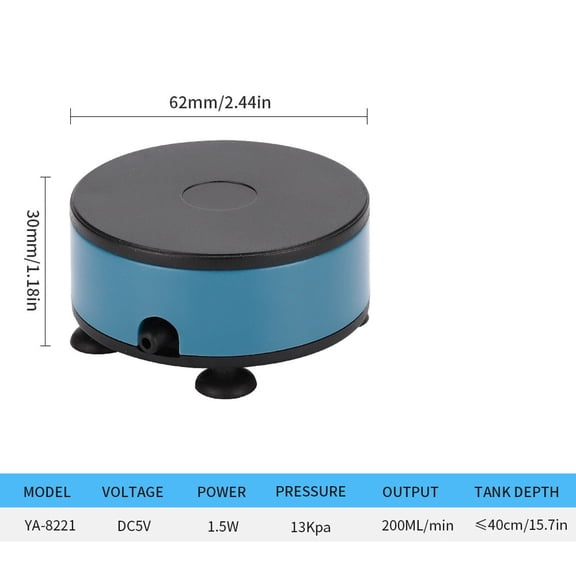 Aquarium Air Pump Small Fish Tank Oxygenator Dc 5v Usb Power Supply Portable Small Oxygen Pump Air Compressor