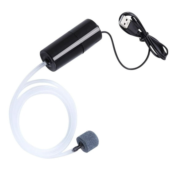 Aquarium Air Pump USB Charged Submersible Oxygen Pump Silent Fish Tank Bubbler Portable Water Pump for Small Tank Home Use Oxygenator Aerator