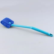 Aquarium Algae Scraper Double Sided Sponge Brush Cleaner Long Handle Fish Tank Scrubber for Glass Aquariums and Home Kitchen