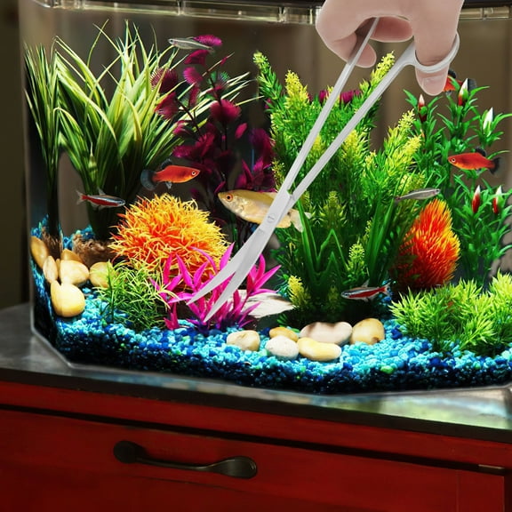 Aquarium Aquascape Kits Stainless Steel Aquatic Plant Aquascaping Tool Extra Long Aquascape Tools Sets Flexible for Cleaning