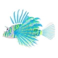 thumbnail image 1 of Aquarium Artificial Lion Fish Ornament Glowing Simulation Animal Decoration with Suction Cup Blue Pink, 1 of 7