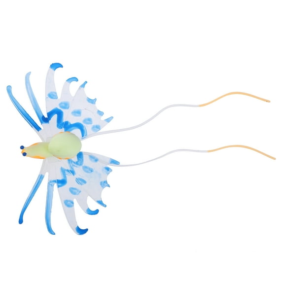 Aquarium Artificial Snails Ornament Glowing Simulation Animal Decoration with Suction Cup Blue