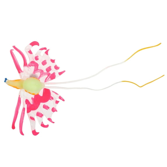 Aquarium Artificial Snails Ornament Glowing Simulation Animal Decoration with Suction Cup Pink