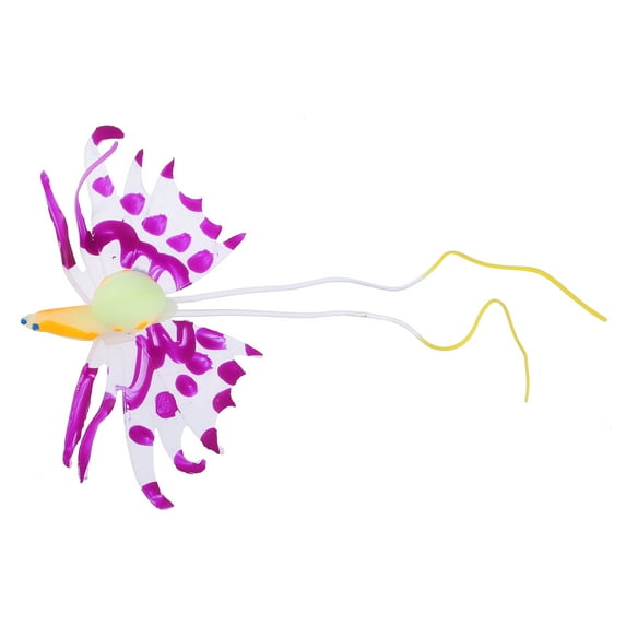 Aquarium Artificial Snails Ornament Glowing Simulation Animal Decoration with Suction Cup Purple