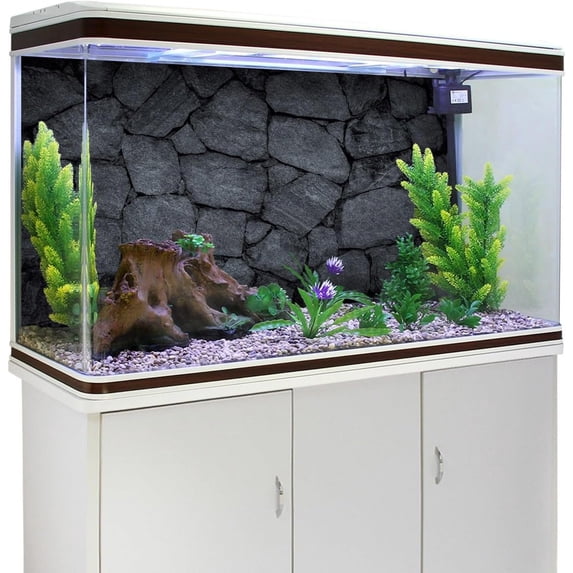 Aquarium Background, Black Stone Wall Fish Tank Background, Reptile ...