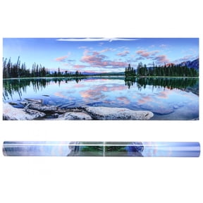 Aquarium Background Poster Landscape PVC Decorative Sticker Blue Sky Cloud Fish Tank Graphic 24.02 x 11.81 inches / 61 x 30 cm