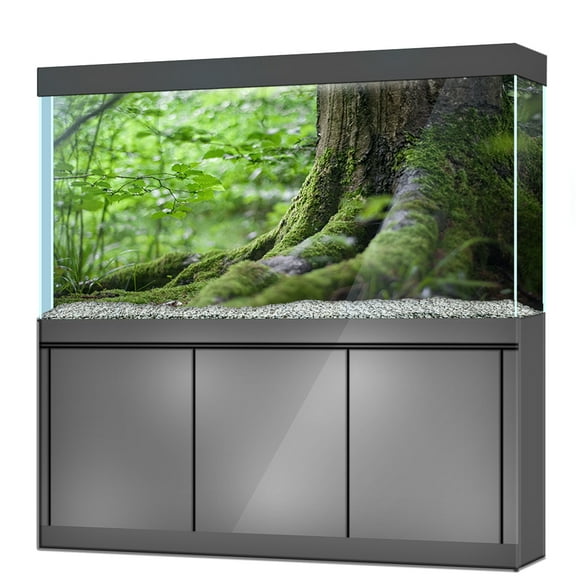 Aquarium Background Sticker -  Moss Tree Forest   HD Poster Decoration - for 5-60 Gallon Fish Tanks Terrarium