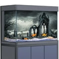 thumbnail image 1 of Aquarium Background Sticker - Ruins Arch Tombstone Tower HD Poster Decoration - for 5-60 Gallon Fish Tanks Terrarium, 1 of 5