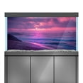 thumbnail image 1 of Aquarium Background Stickers  - Beach Sunset Pink Wave - Fish Tank Reptile Terrarium Decor Poster, 1 of 6