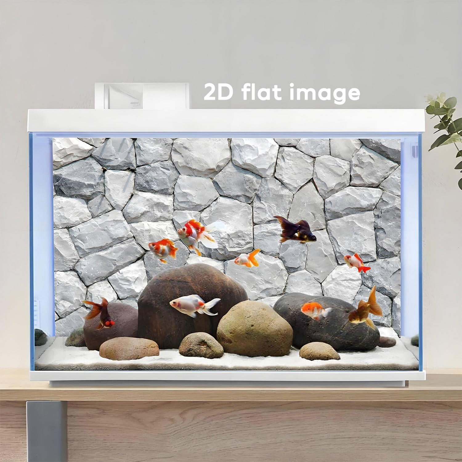 Aquarium Background, White Rocks Fish Tank Background, Climbing Pet Box ...