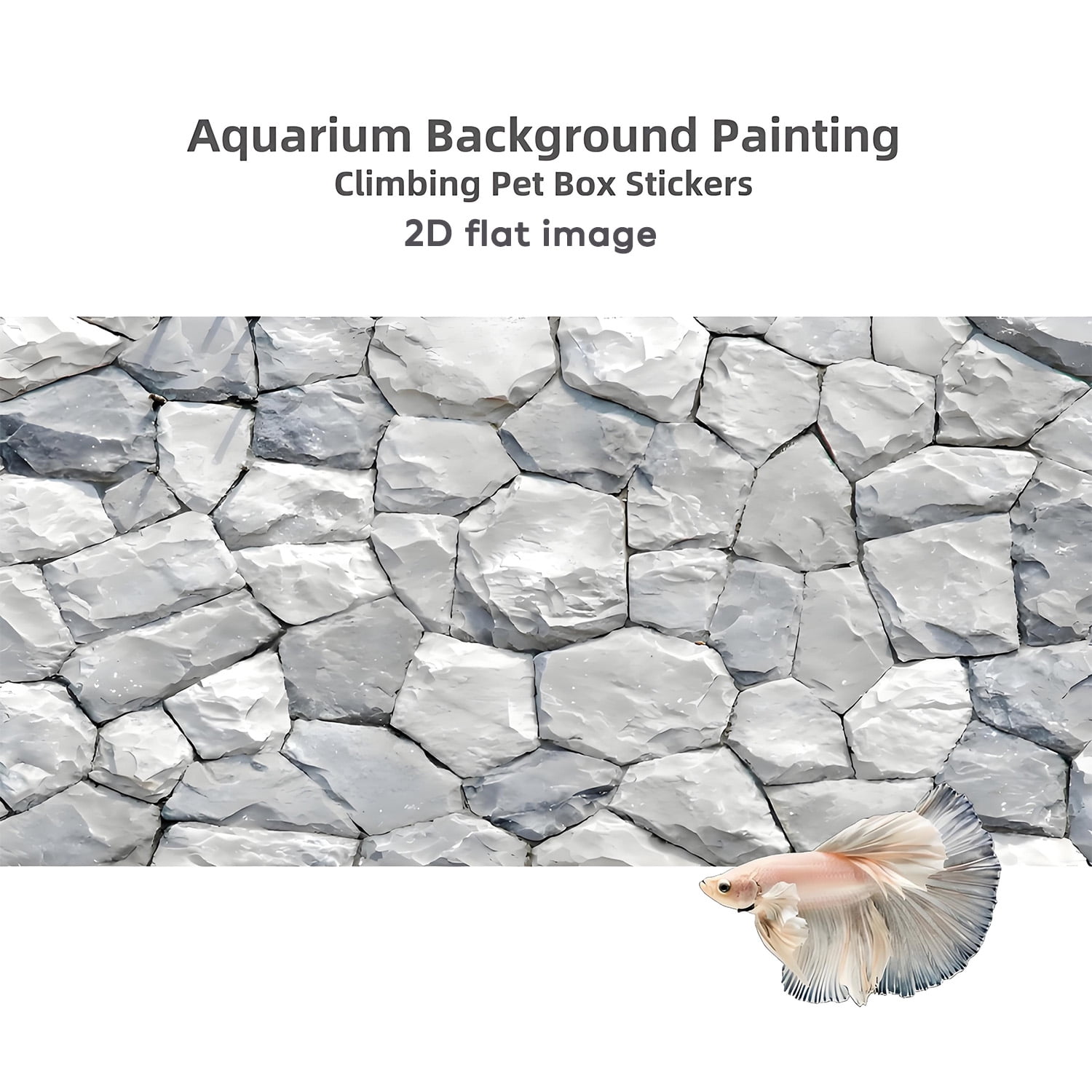Aquarium Background, White Rocks Fish Tank Background, Climbing Pet Box ...