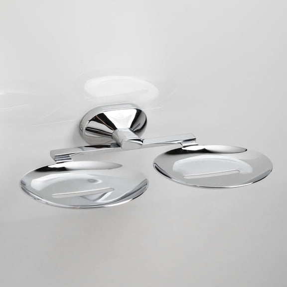 Aquarium Bath Double Soap Dish/Holder/Tray for Bathroom, Kitchen | Made with Stainless Steel 304 & Brass | Mirror Finish | Ideal Bathroom Accessories for Bathroom | Spot