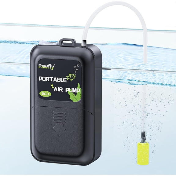 Aquarium Battery Air Pump 40 GPH Oxygen Pump for 5 to 30 Gallon Fish Tank Portable Aerator Pump for Outdoor Fishing and Fish Transportation, Battery Not Included (Accessories Inside The Pump)