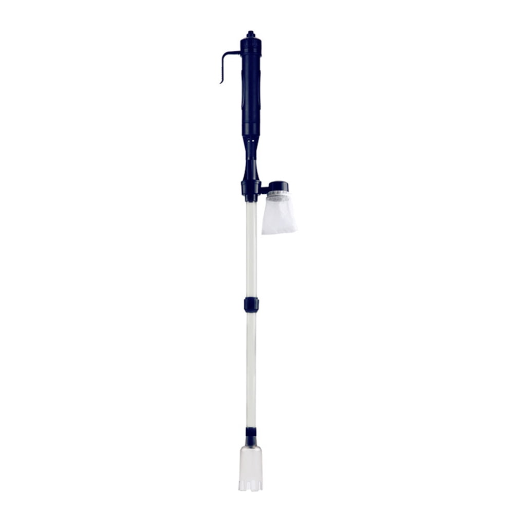 Aquarium Battery Operated Fish Tank Vacuum Gravel Water Filter Clean Siphon Filter Cleaner (Dark
