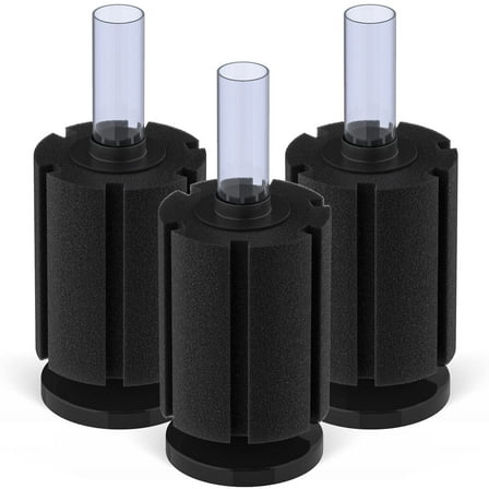 Aquarium Bio Sponge Filter Quiet Betta Fry Shrimp and Small Fish Foam Filter for Fish Tanks up to 20 Gallons, 3 Pack