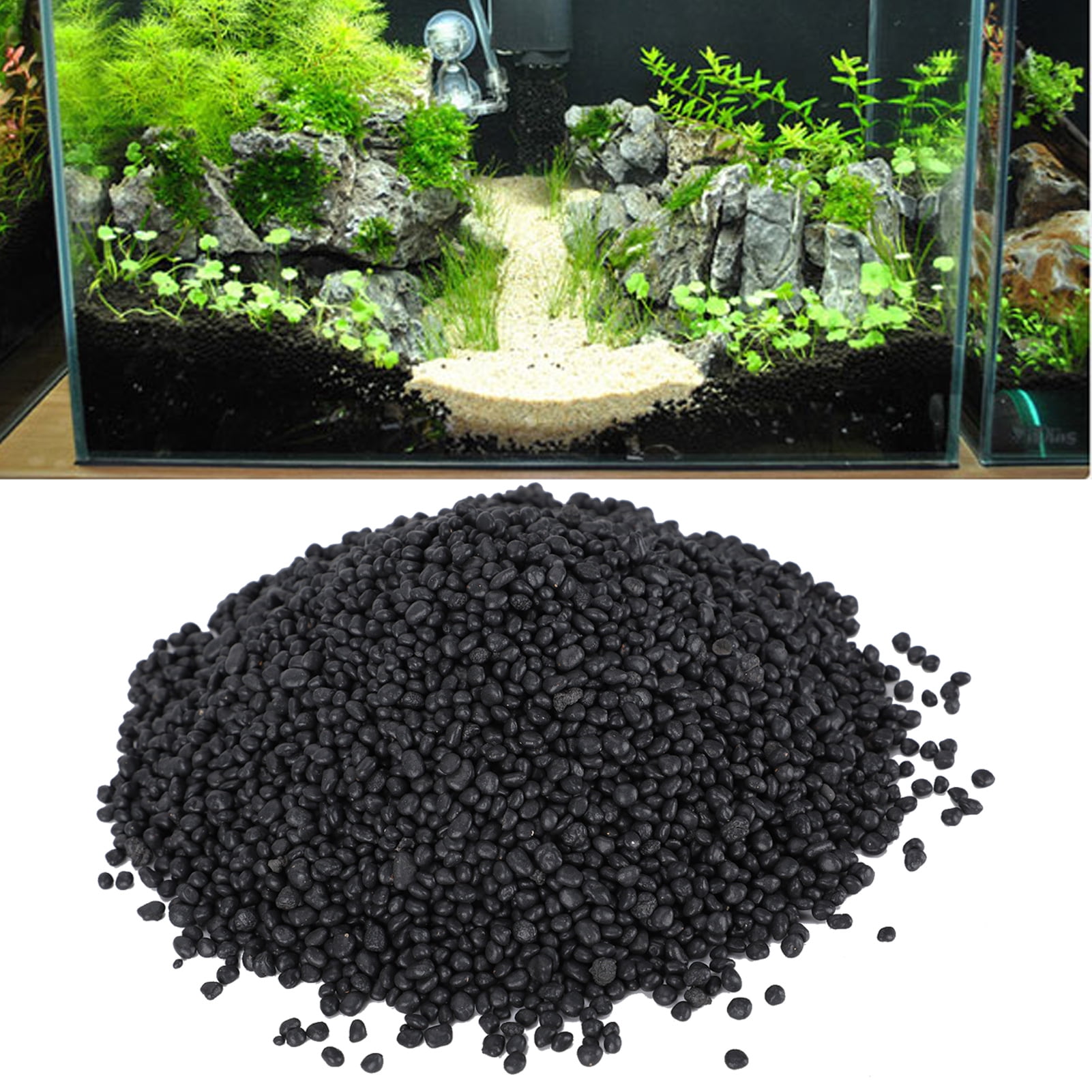 Aquarium Black Gravel Aquarium Substrate Soil Fish Landscaping Decoration Aquariums Landscaping