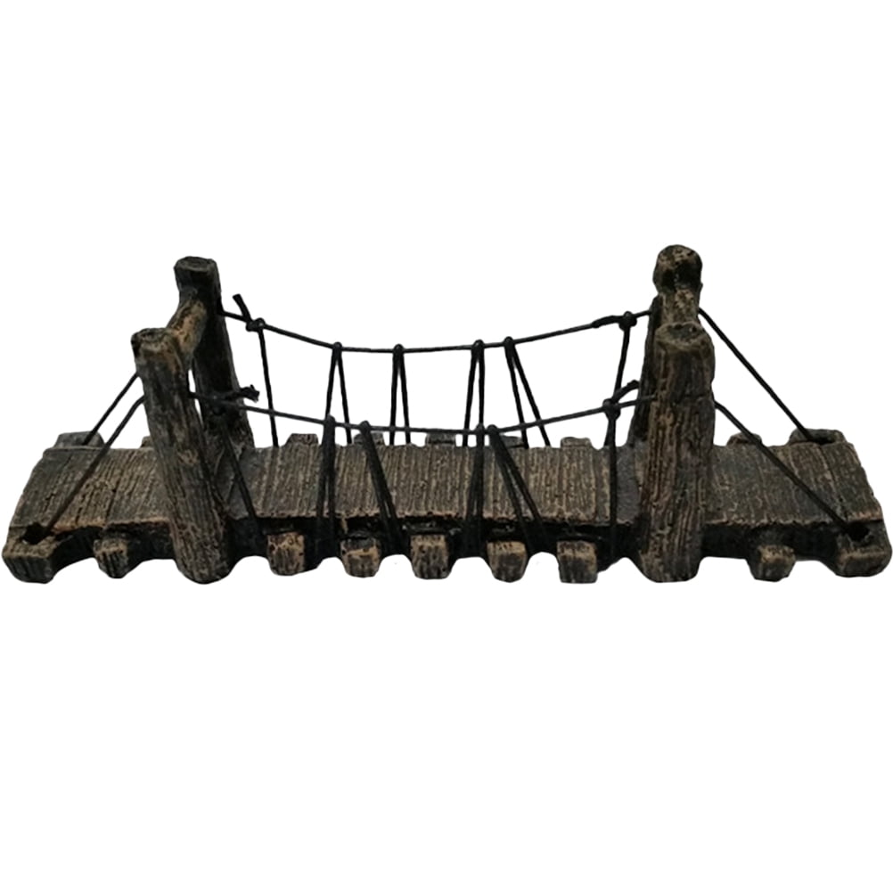 Aquarium Bridge Decorations Resin Rope Bridge 16X5CM - Walmart.com