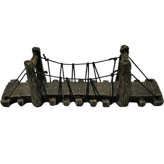 Aquarium Bridge Decorations Resin Rope Bridge 16X5CM