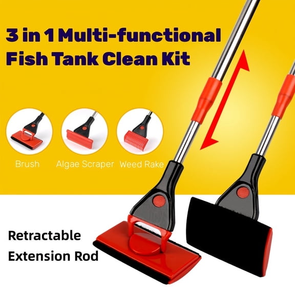 Aquarium Brush Fish Tank Cleaner, Scraper, For Scrub Away For Fish Tank Impurities