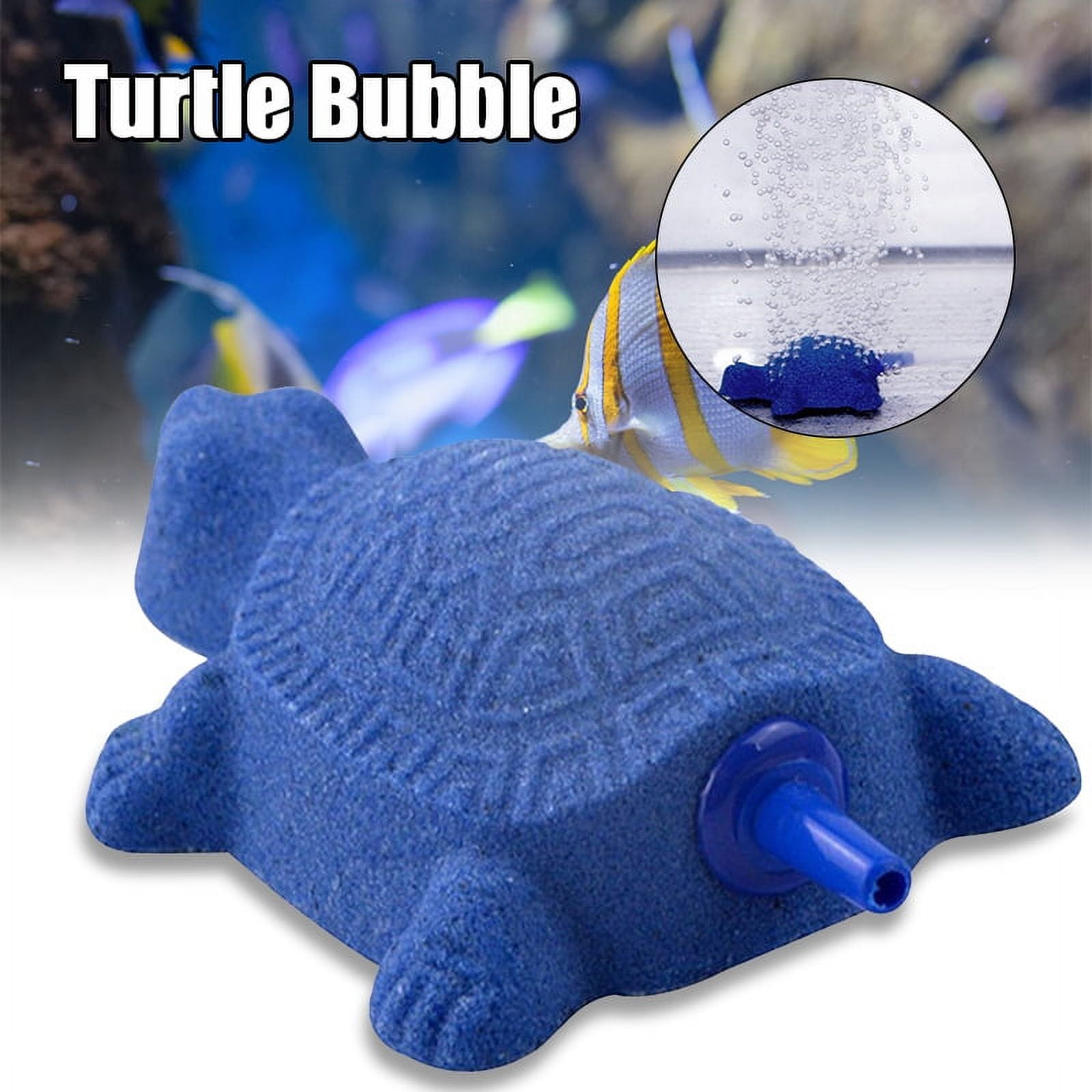 Aquarium Bubble Air Stone Blue Turtle Shaped Air Stone Fish Tank Aerator  Ornament Decor Accessories New 