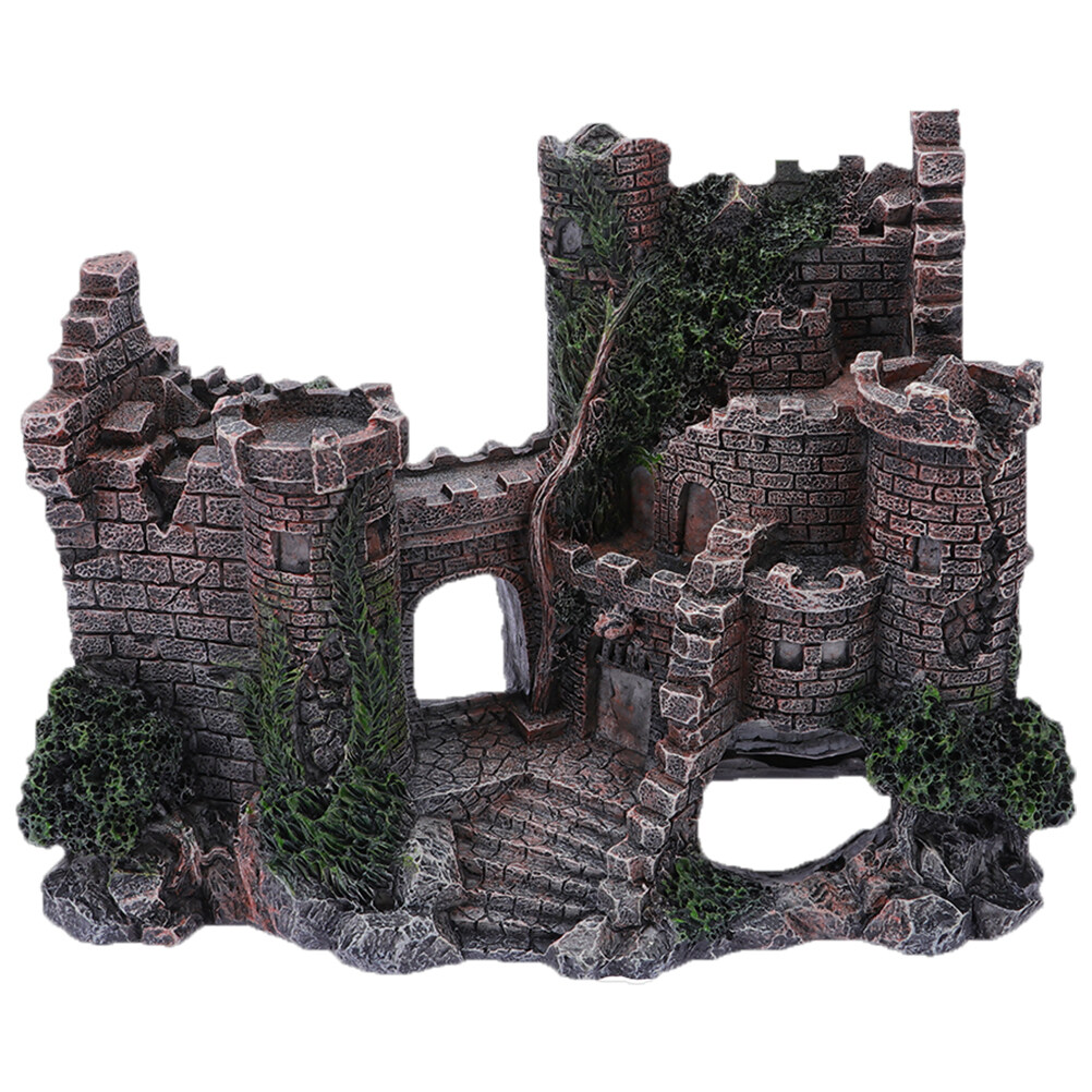 Aquarium Bubble Ornaments Underwater Landscape Castle Decor Resin