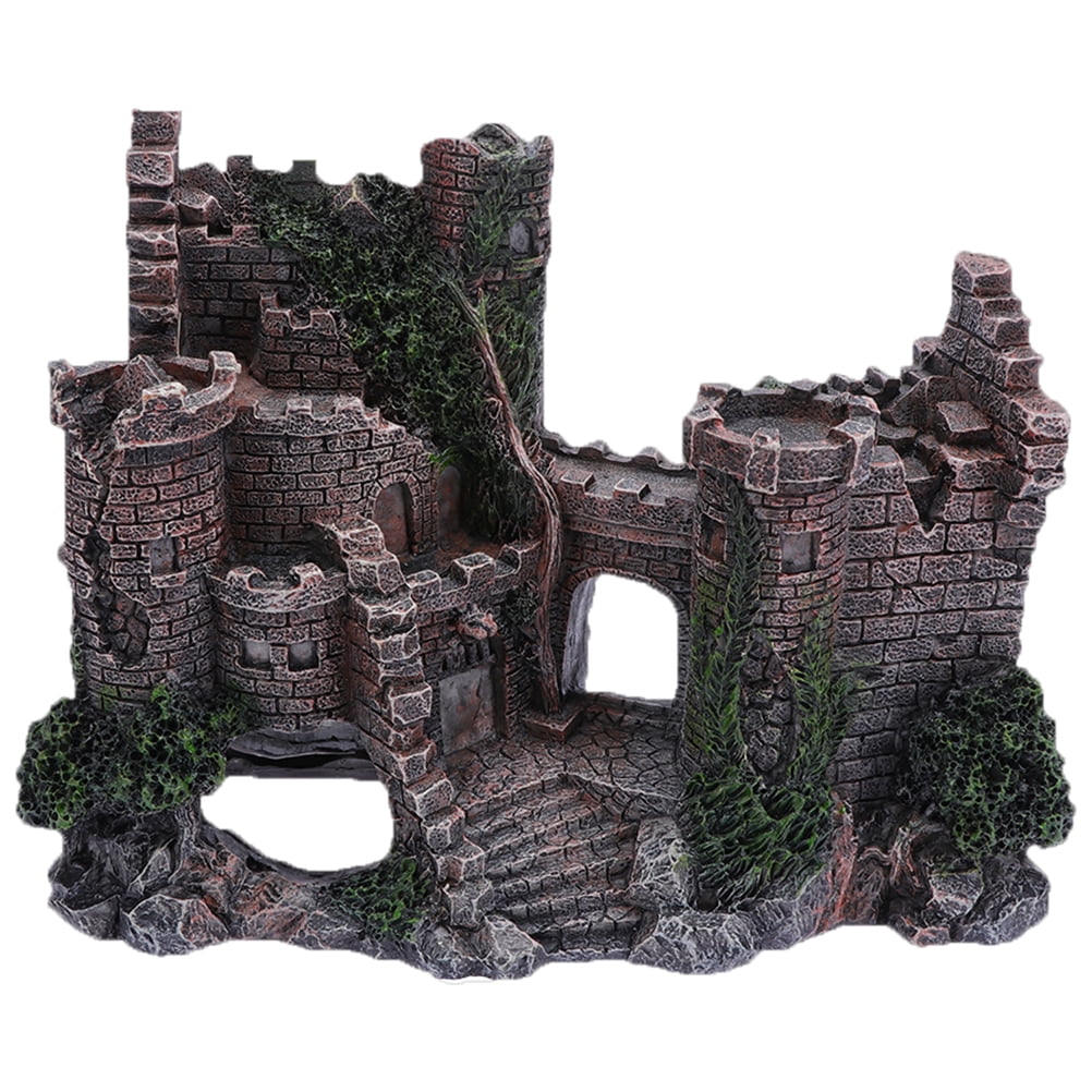 Aquarium Bubble Ornaments Underwater Landscaping Fish Tank Castle Amphibia Sheltes Turtle