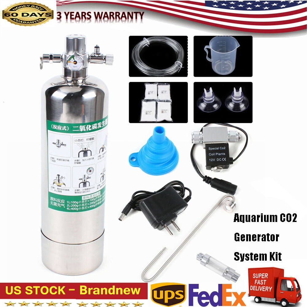Aquarium CO2 Generator System Kit Stainless Steel Cylinder Carbon ... - Aquarium Co2 Pump