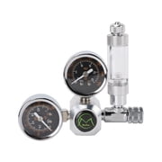 Aquarium CO2 Regulator, Fish Tank Pressure Reducer, Dual Pressure Gauge with Bubble Counter and Check Valve
