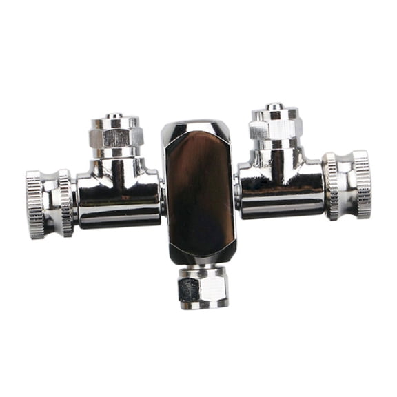 Aquarium CO2 Splitter Regulator Copper, 2 Way Distributor for Planted Tank, Plant Growth Accessories Fish Tank Aquarium