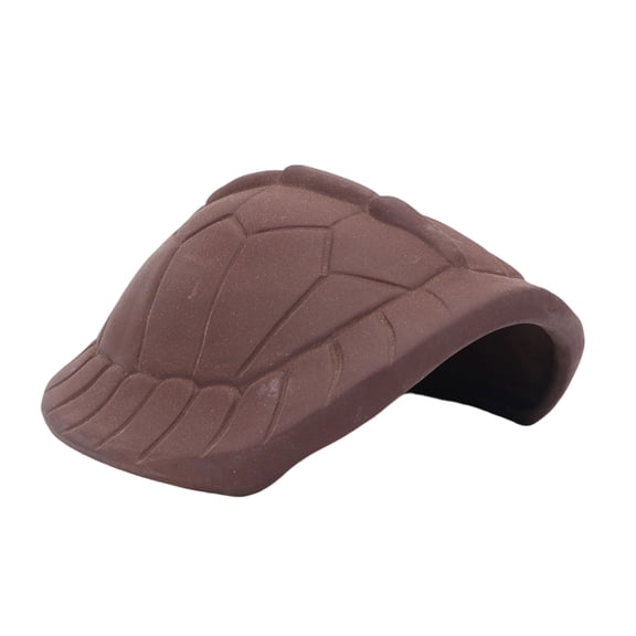 Aquarium Cave Decoration for Fish, Shrimp, and Turtles, Open-Entrance Pet Shelter with Turtles Shell Design Shape for Terrarium Landscape