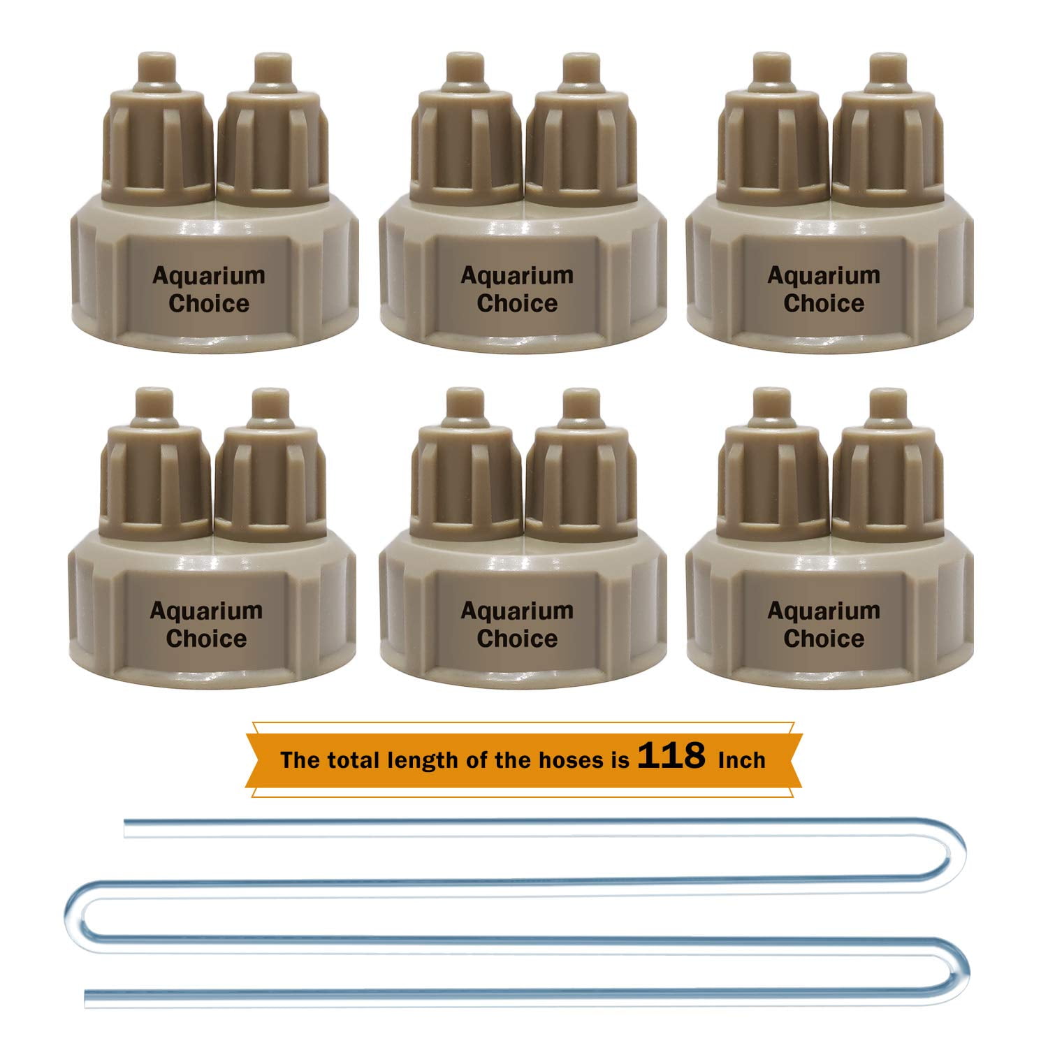 Aquarium Choice 6 Pieces CO2 DIY Reactor Bottle Cap Fish Tank DIY Quick