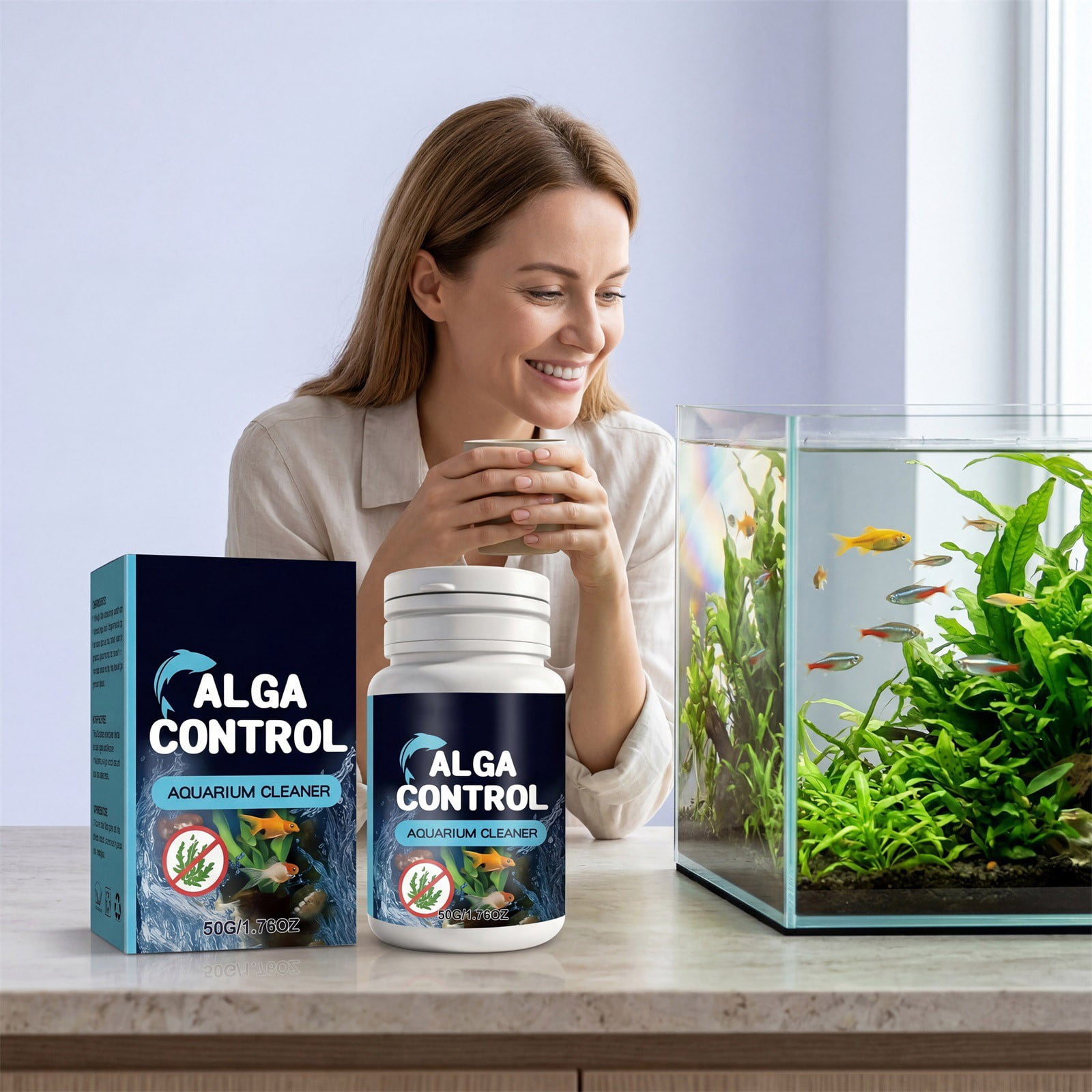 Aquarium Cleaner 50g, Stain Remover for Fish Tanks, Clears Water ...