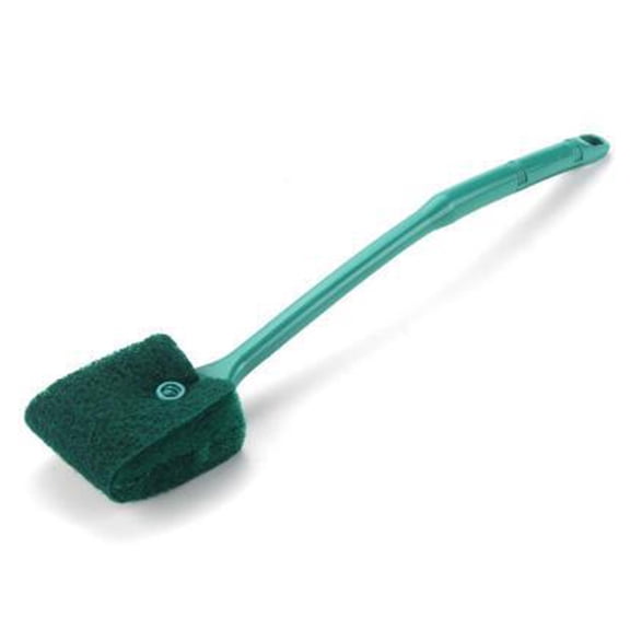 Aquarium Algaes Scraper Double Sided Sponge Brush Cleaning Scrubber 16 Inch Long Non-Slip Handle for Glass Fish Tanks